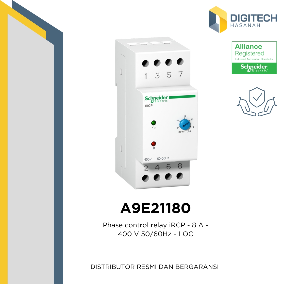 A9E21180 phase control relay iRCP - 8 A - 400 V 50/60Hz - 1 OC