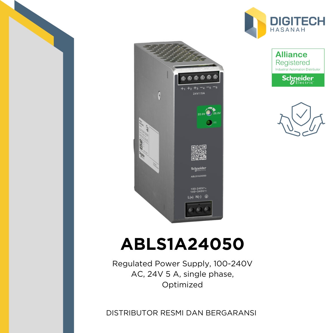 ABLS1A24050 Regulated Power Supply, 100-240V AC, 24V 5 A, single phase, Optimized