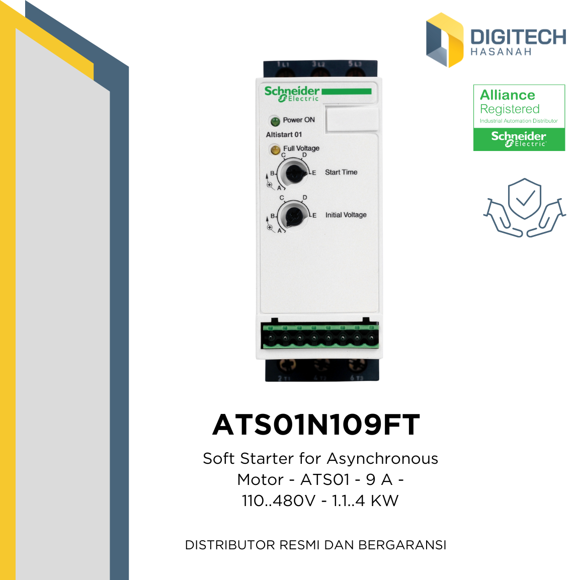 ATS01N109FT - Soft Starter for Asynchronous Motor - ATS01 - 9 A - 110..480V - 1.1..4 KW