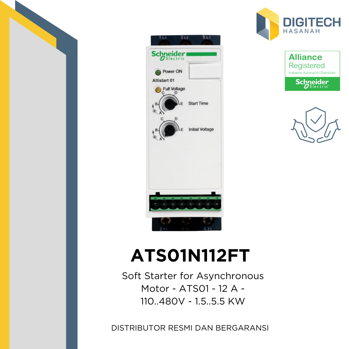 ATS01N112FT - Soft Starter for Asynchronous Motor - ATS01 - 12 A - 110..480V - 1.5..5.5 KW