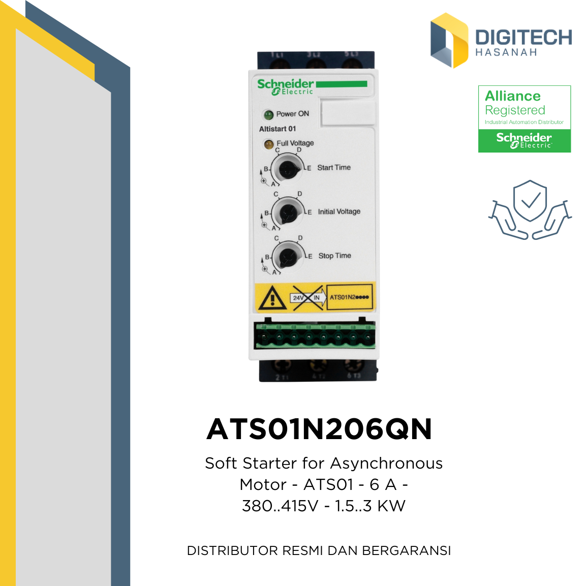 ATS01N206QN - Soft Starter for Asynchronous Motor - ATS01 - 6 A - 380..415V - 1.5..3 KW