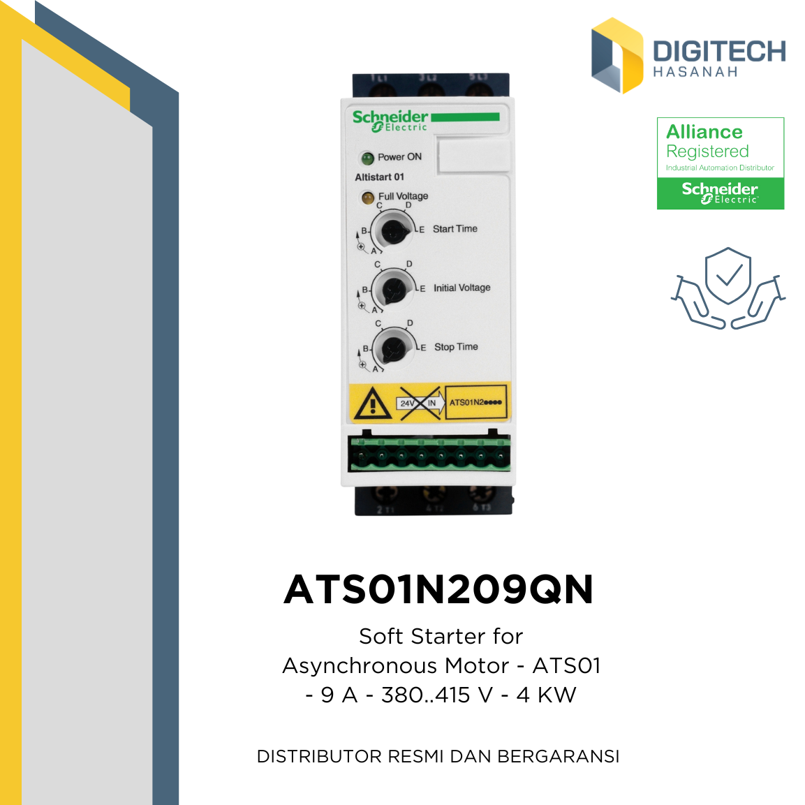 ATS01N209QN - Soft Starter for Asynchronous Motor - ATS01 - 9 A - 380..415 V - 4 KW