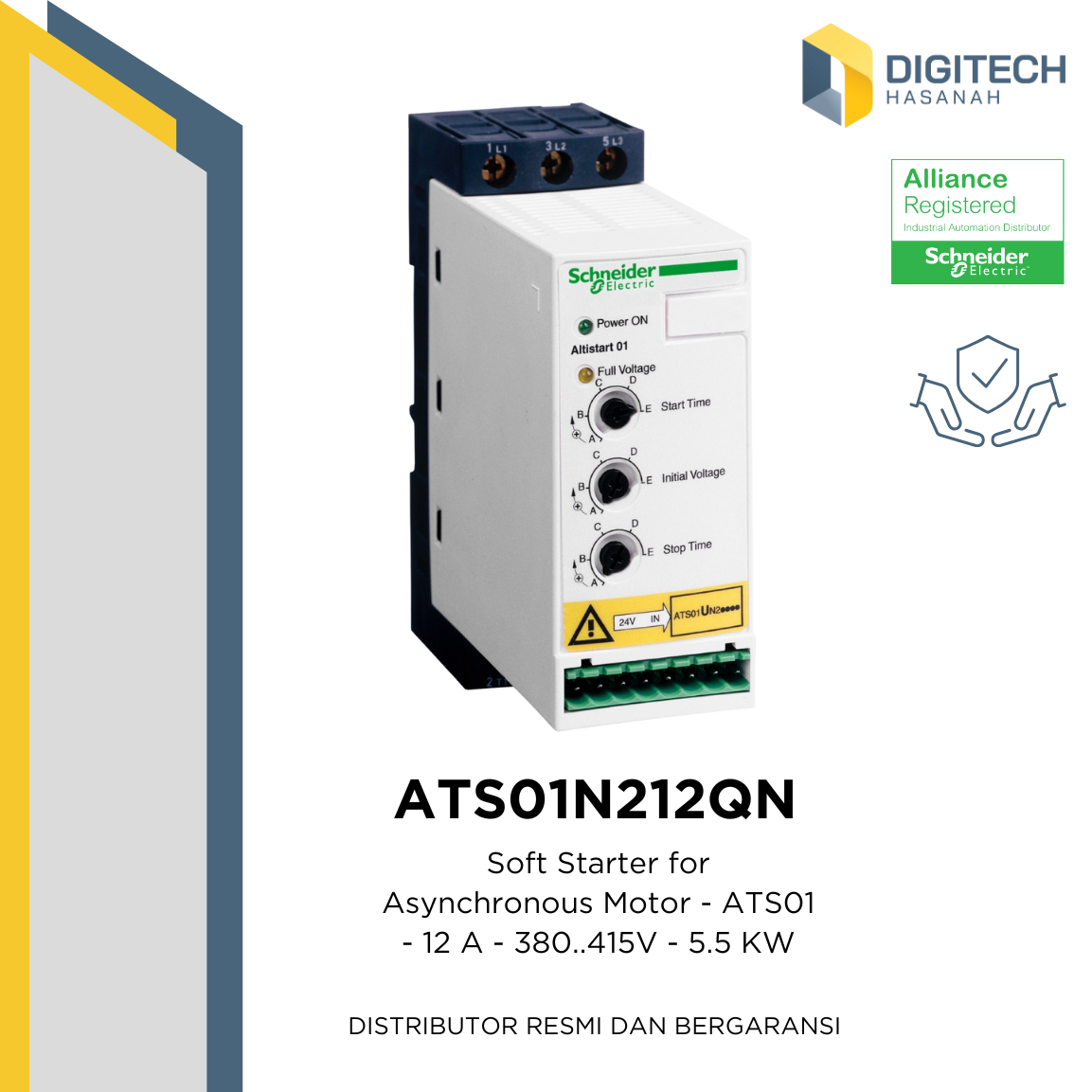 ATS01N212QN - Soft Starter for Asynchronous Motor - ATS01 - 12 A - 380..415V - 5.5 KW