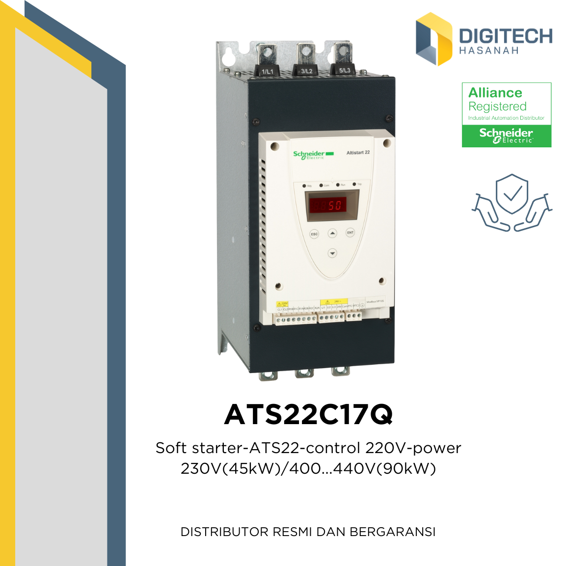 ATS22C17Q - Soft starter-ATS22-control 220V-power 230V(45kW)/400...440V(90kW)