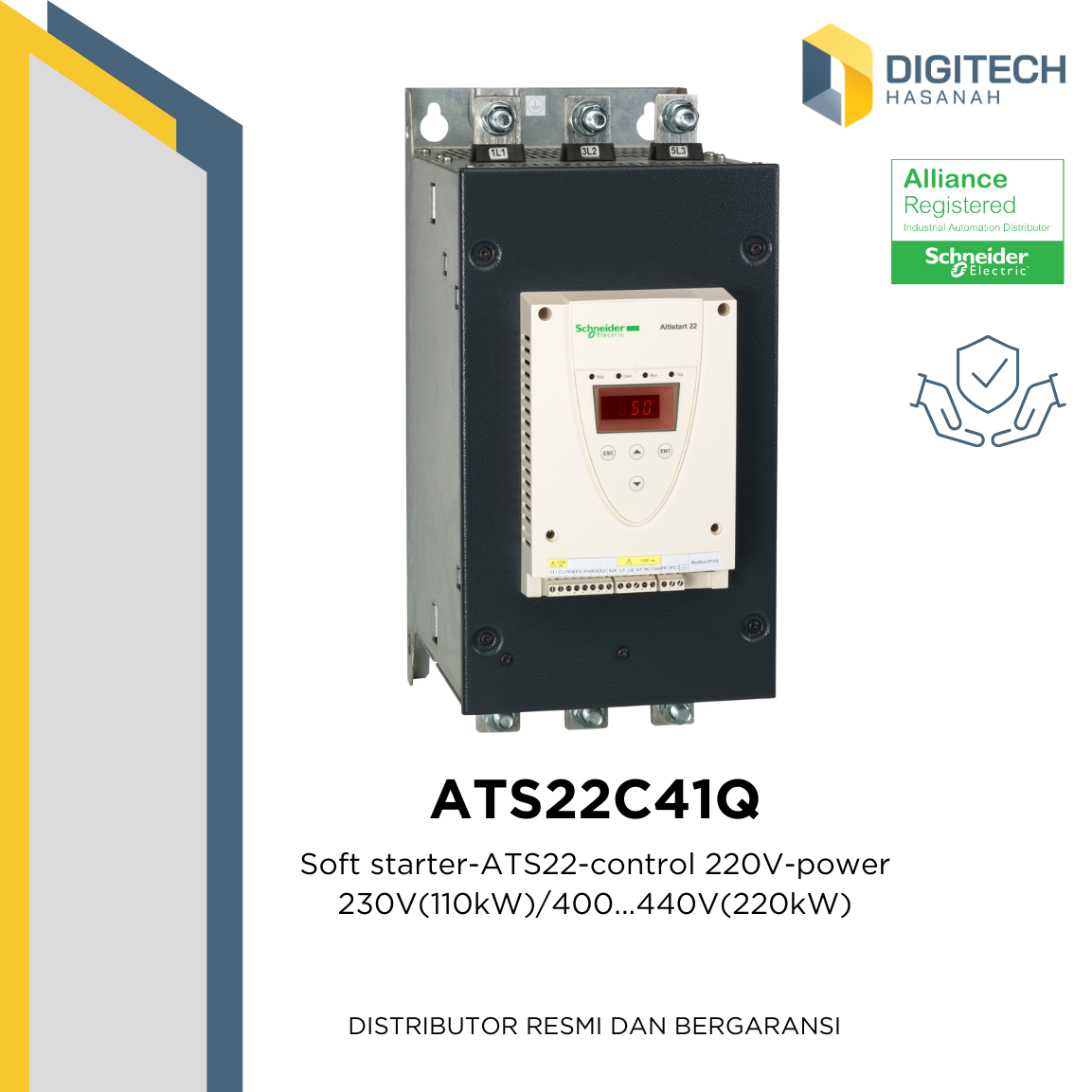 ATS22C41Q - Soft starter-ATS22-control 220V-power 230V(110kW)/400...440V(220kW)