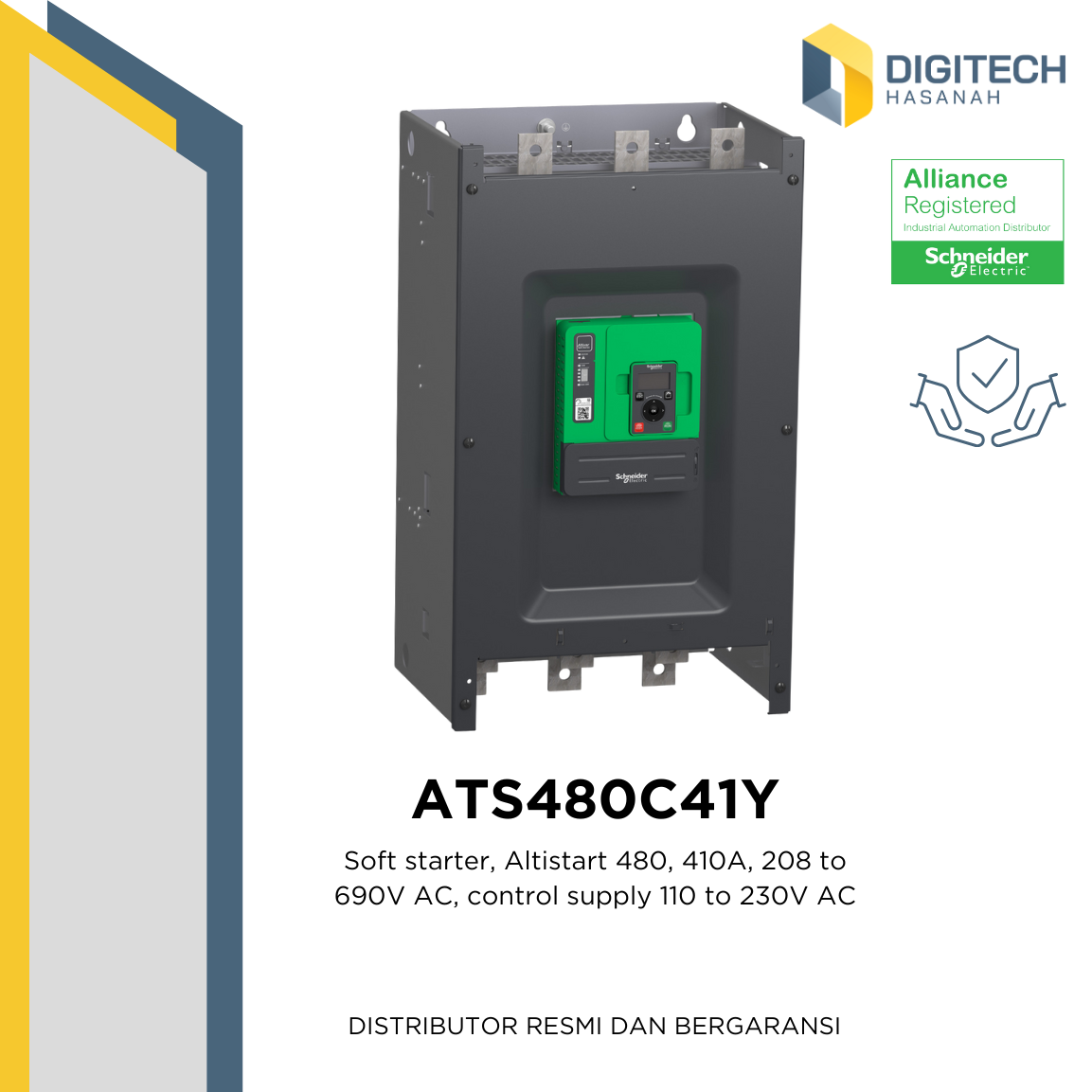 ATS480C41Y - Soft starter, Altistart 480, 410A, 208 to 690V AC, control supply 110 to 230V AC