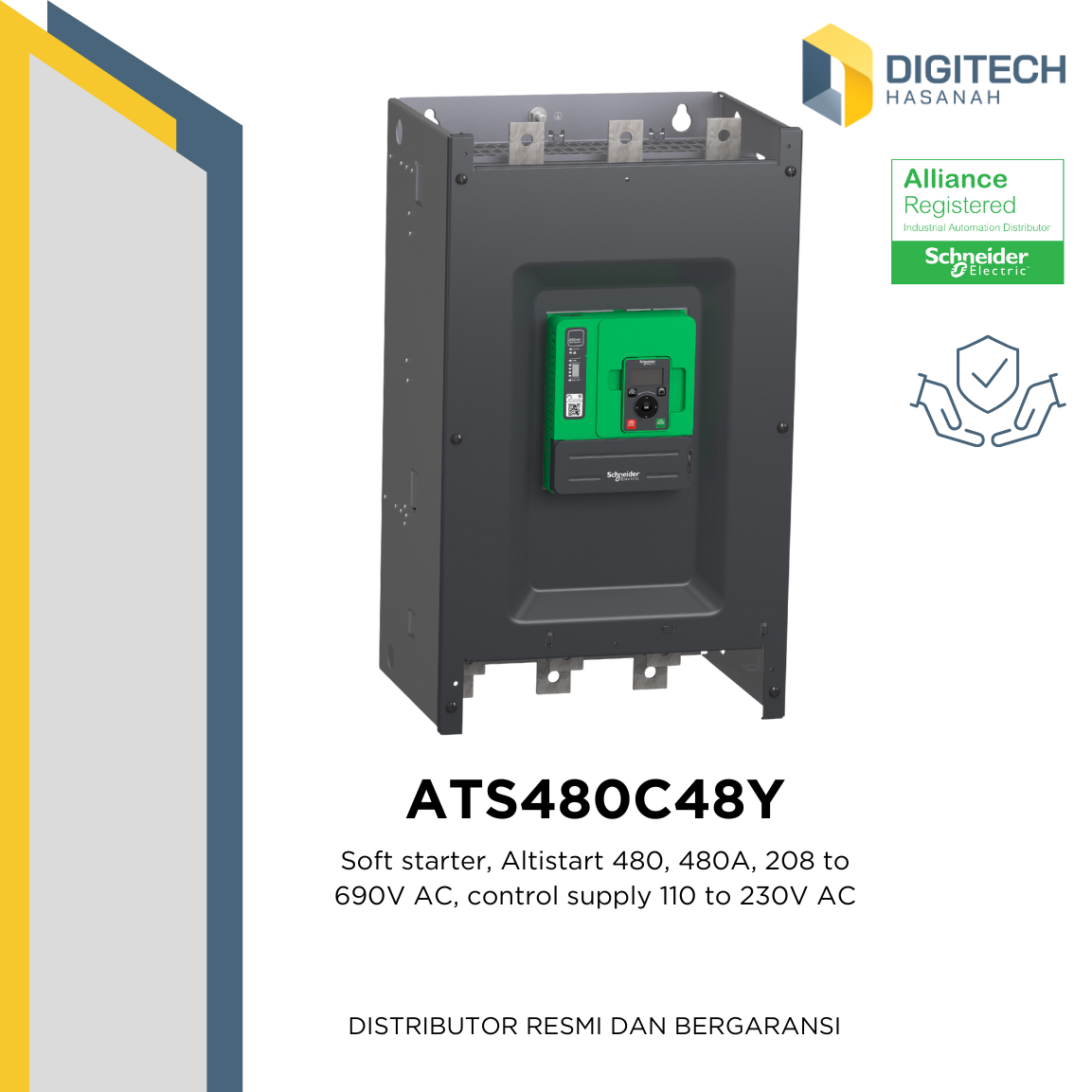 ATS480C48Y - Soft starter, Altistart 480, 480A, 208 to 690V AC, control supply 110 to 230V AC