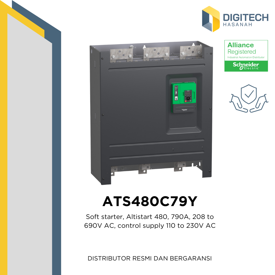ATS480C79Y - Soft starter, Altistart 480, 790A, 208 to 690V AC, control supply 110 to 230V AC