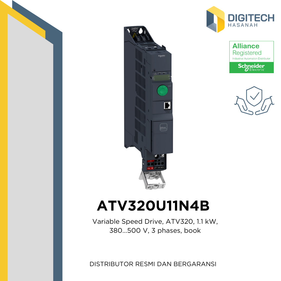 ATV320U11N4B - Variable Speed Drive, ATV320, 1.1 kW, 380...500 V, 3 phases, book
