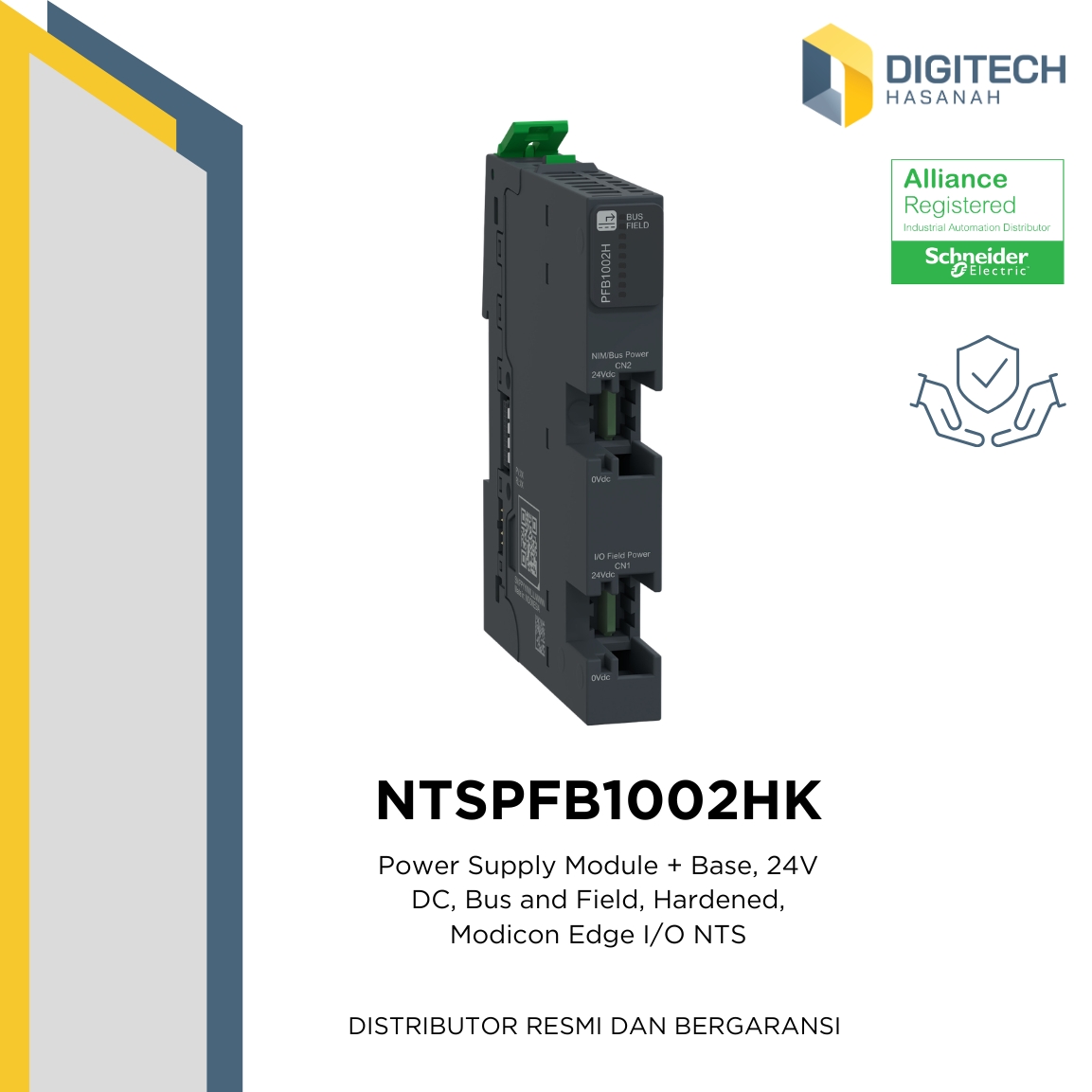 NTSPFB1002HK  Power Supply Module + Base, 24V DC, Bus and Field, Hardened, Modicon Edge I/O NTS
