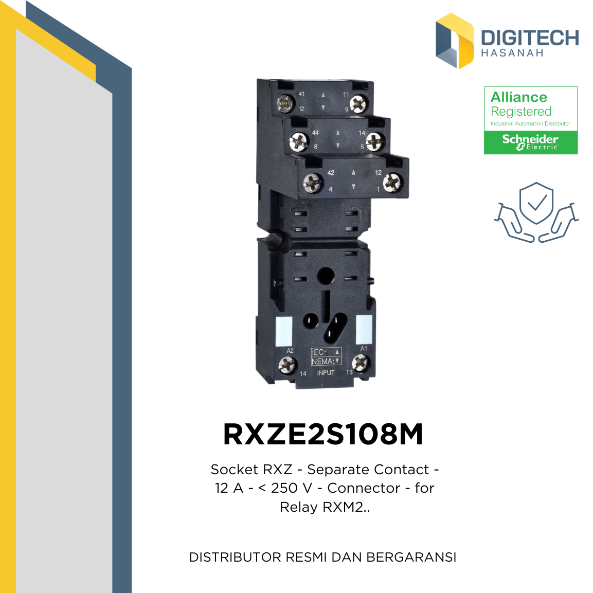 RXZE2S108M - Socket RXZ - Separate Contact - 12 A - < 250 V - Connector - for Relay RXM2..
