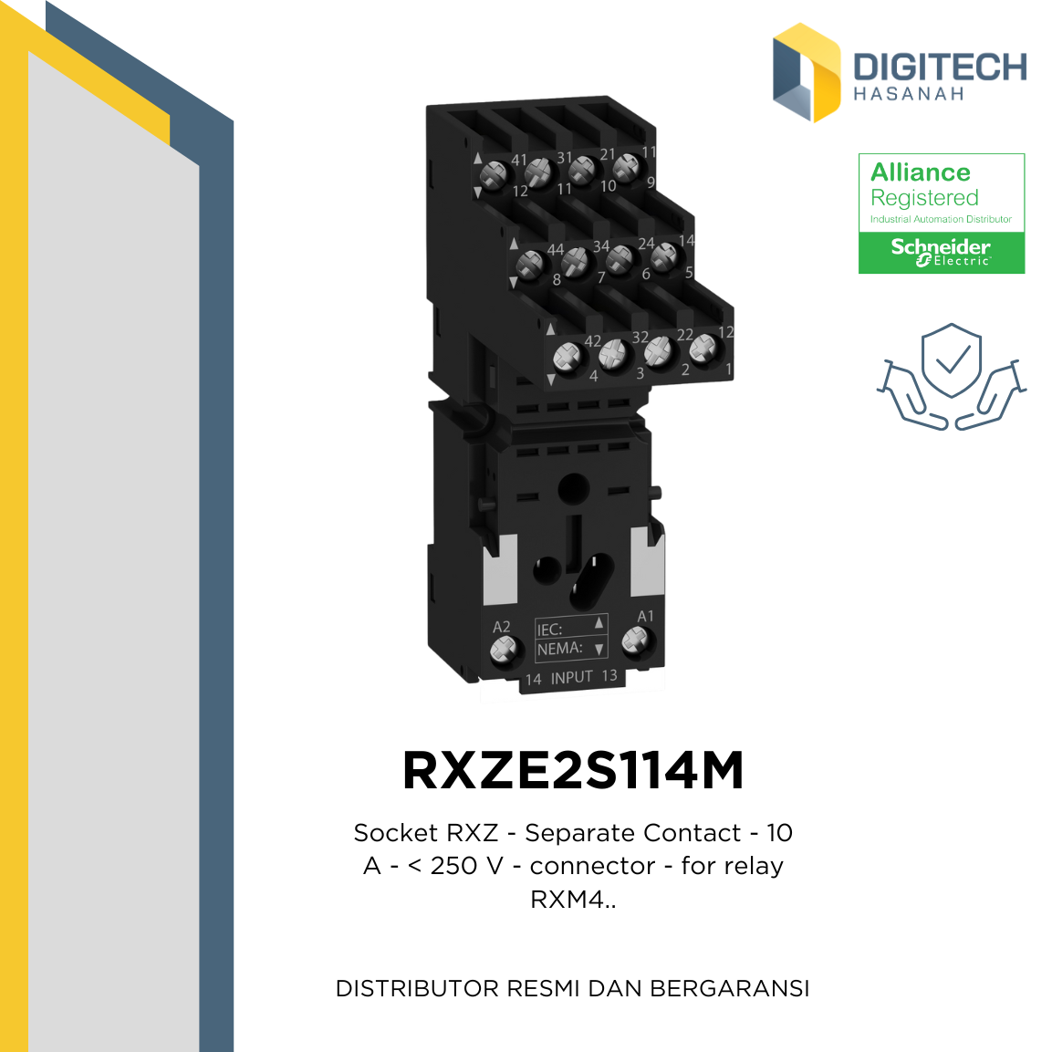 RXZE2S114M - Socket RXZ - Separate Contact - 10 A - < 250 V - Connector - for Relay RXM4..