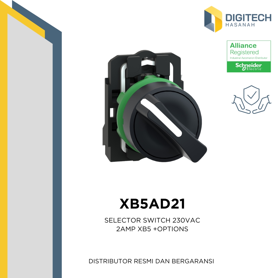 XB5AD21  SELECTOR SWITCH 230VAC 2AMP XB5 +OPTIONS