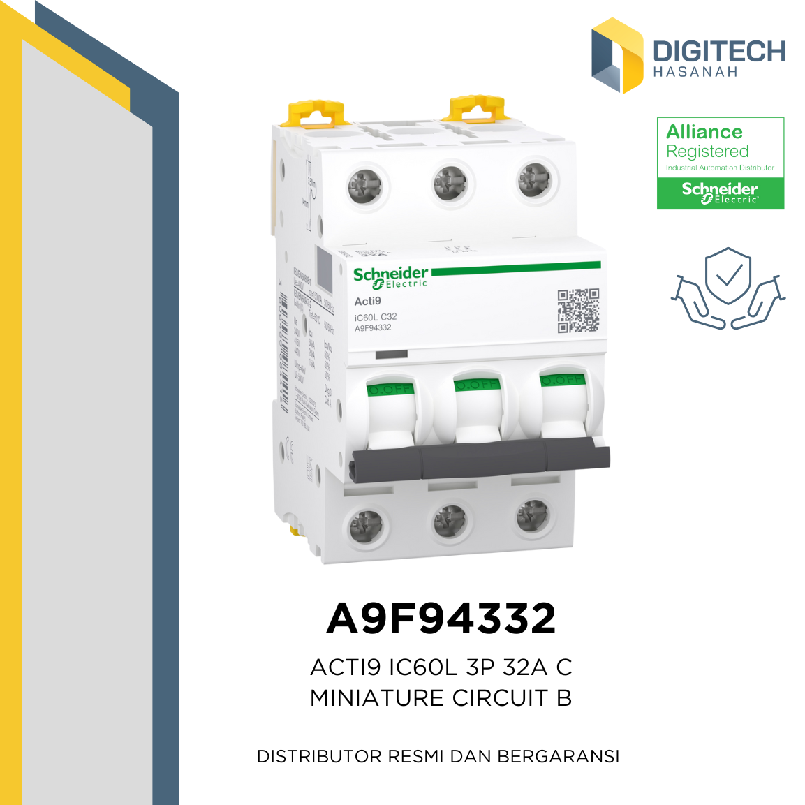 A9F94332 Acti9 iC60L MCB 3P 32A C Curve Schneider Electric