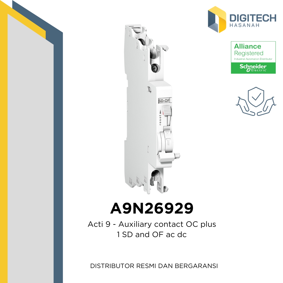 A9N26929 - Acti 9 - Auxiliary contact OC plus 1 SD and OF ac dc