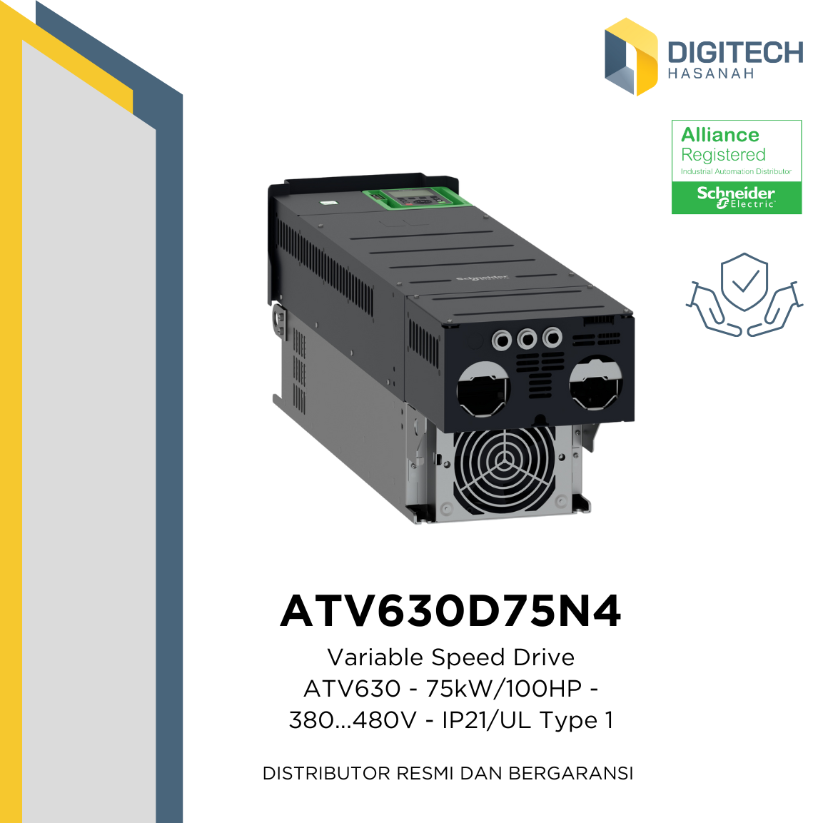 ATV630D75N4 Variable Speed Drive ATV630 - 75kW/100HP - 380...480V - IP21/UL Type 1