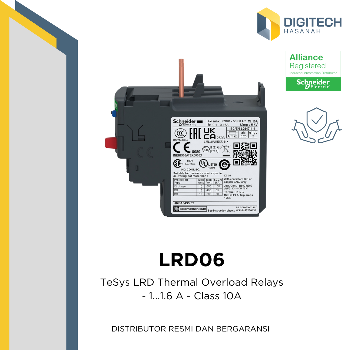 LRD06 TeSys LRD Thermal Overload Relays - 1...1.6 A - Class 10A