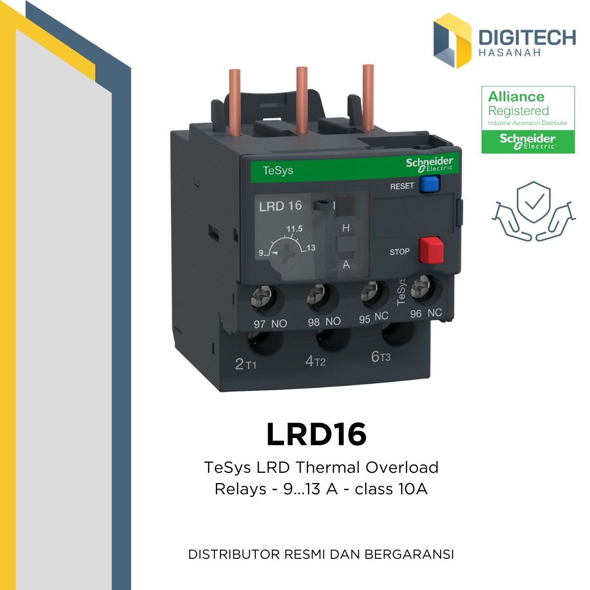 LRD16 - TeSys LRD Thermal Overload Relays - 9...13 A - class 10A