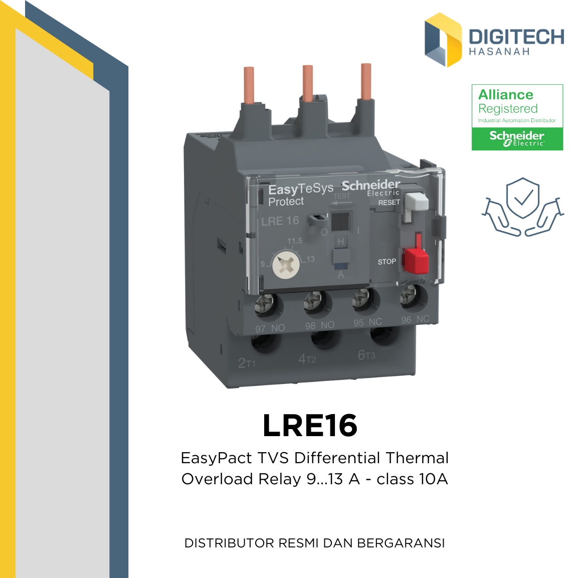 LRE16 - EasyPact TVS Differential Thermal Overload Relay 9...13 A - class 10A