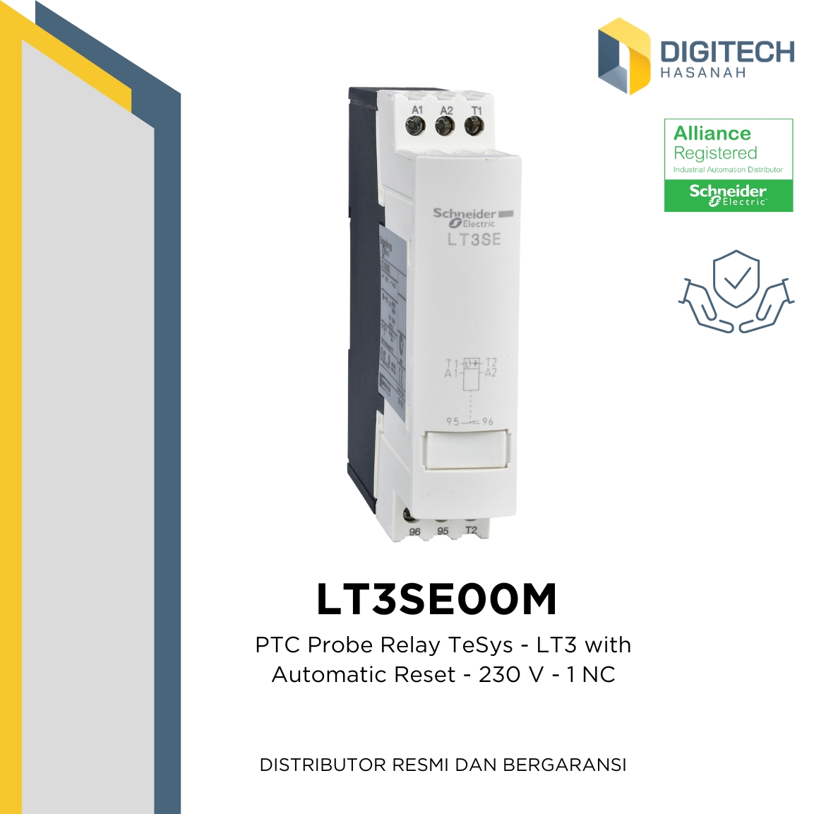 LT3SE00M - PTC Probe Relay TeSys - LT3 with Automatic Reset - 230 V - 1 NC