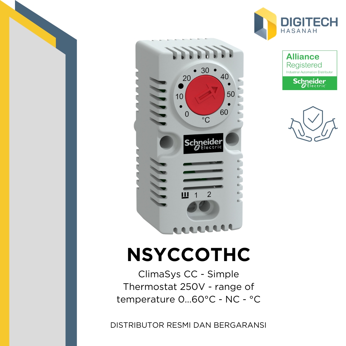 NSYCCOTHC - ClimaSys CC - Simple Thermostat 250V - range of temperature 0...60&deg;C - NC -&deg;C