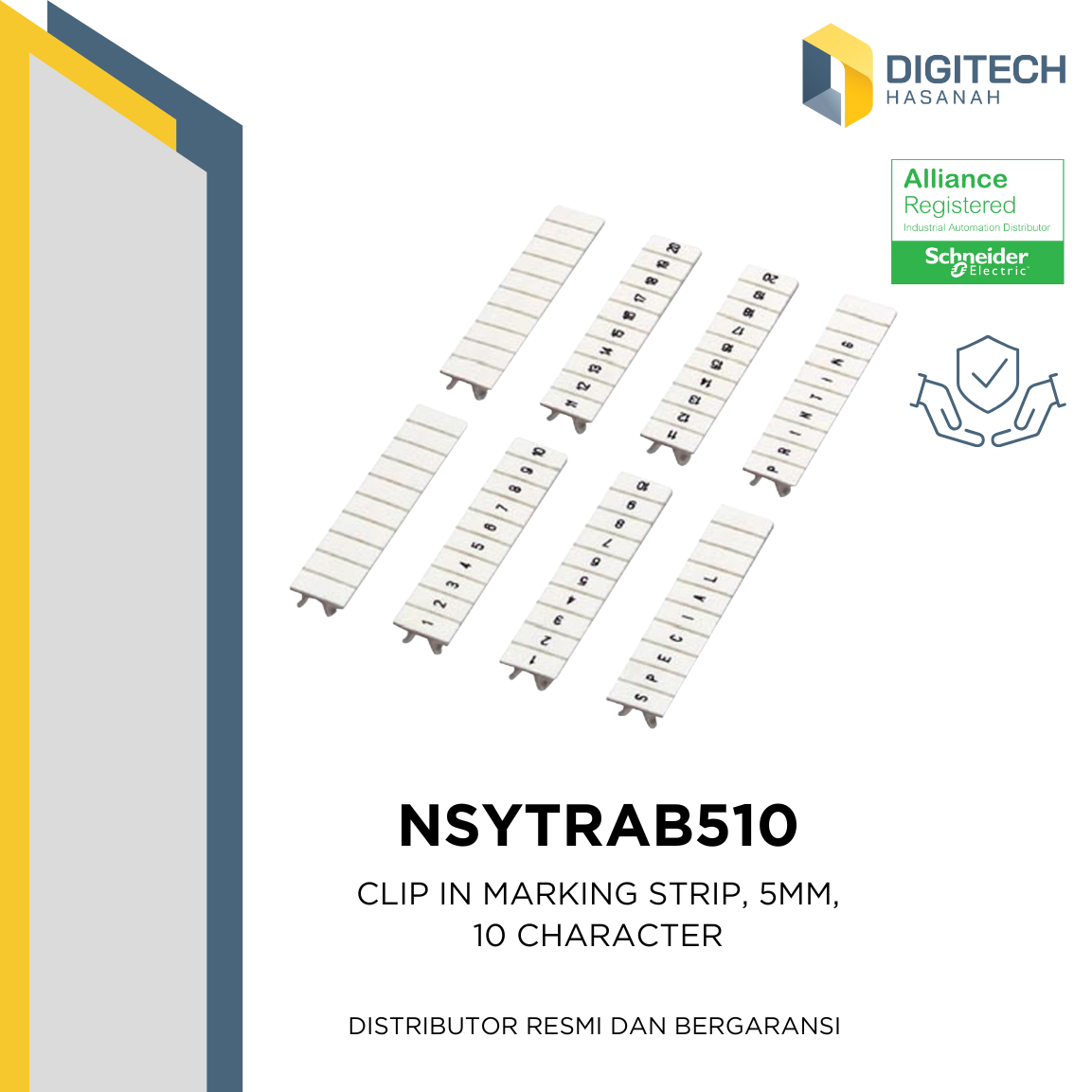 NSYTRAB510 Clip In Marking Strip 5MM 10 Character