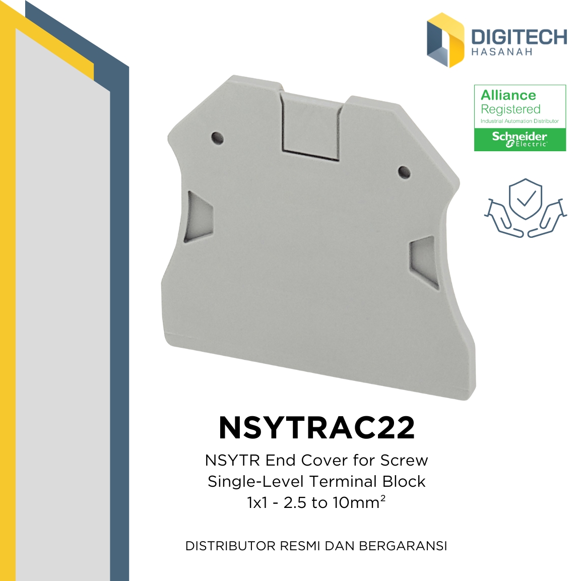 NSYTRAC22 - NSYTR End Cover for Screw Single-Level Terminal Block 1x1 - 2.5 to 10mm²