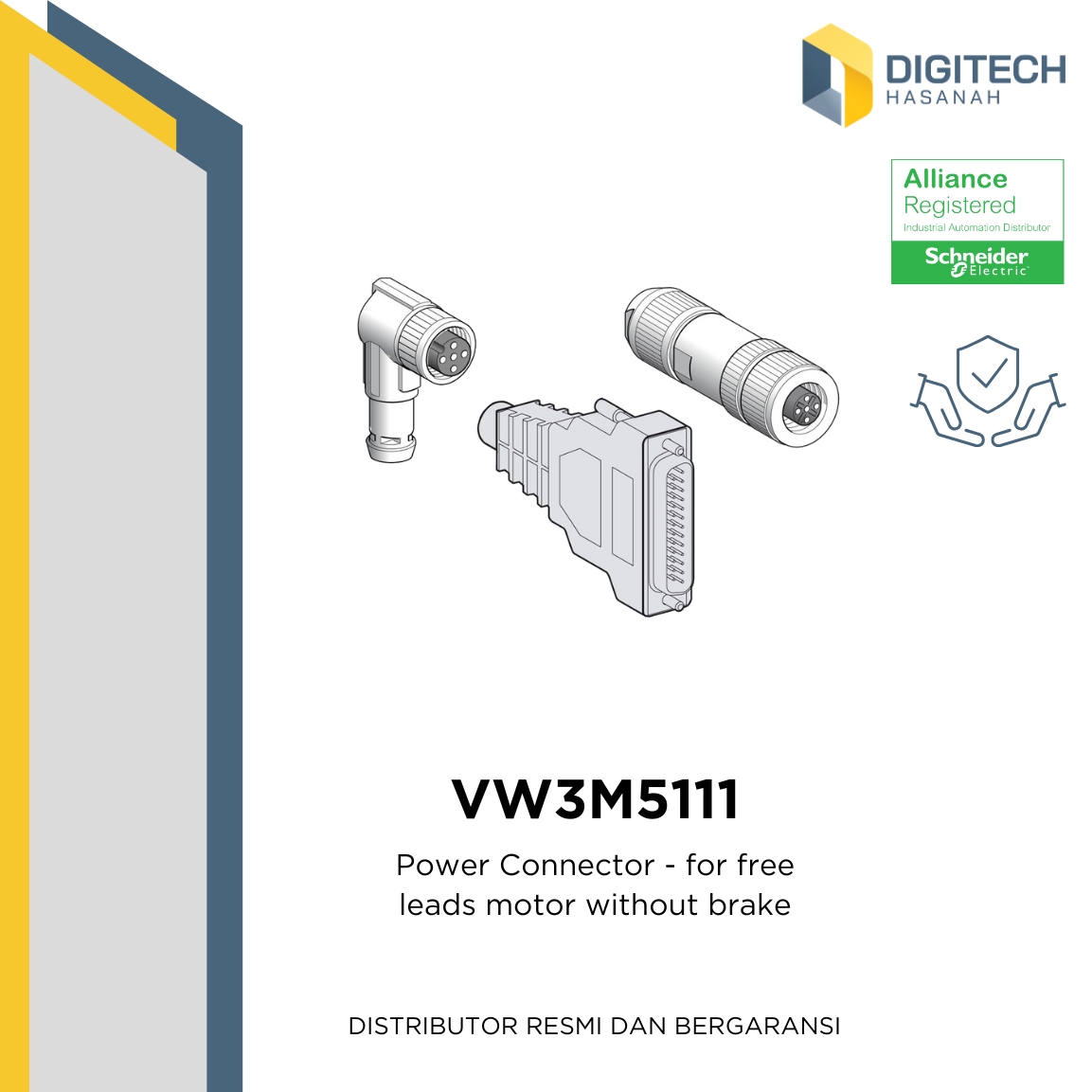 VW3M5111 - Power Connector - for free leads motor without brake