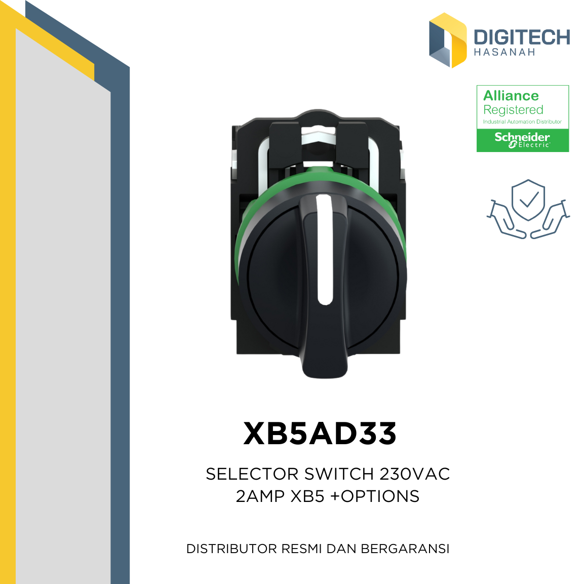 XB5AD33 SELECTOR SWITCH 230VAC 2AMP XB5 +OPTIONS