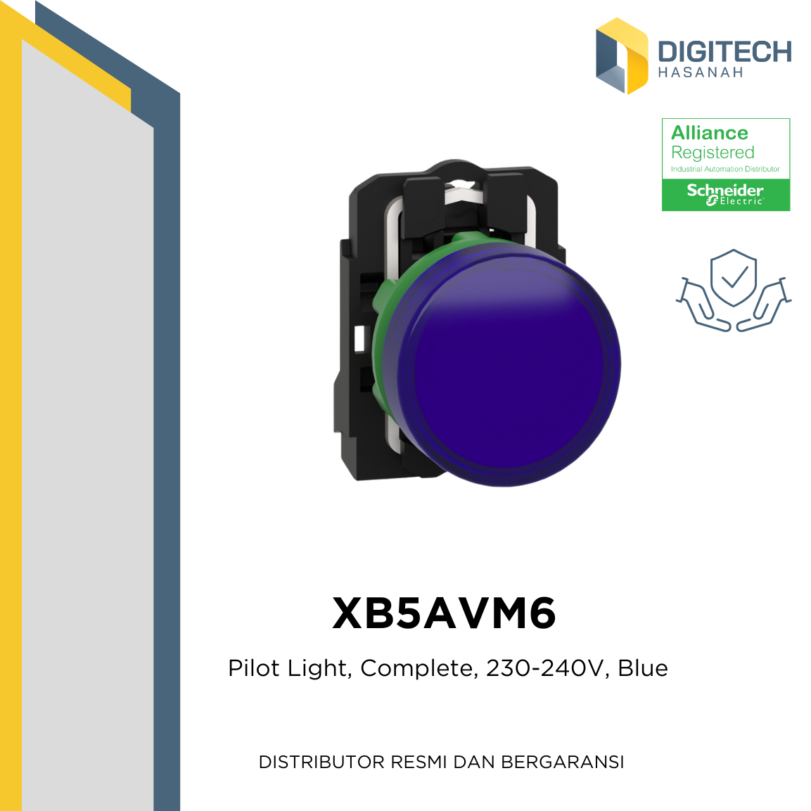 XB5AVM6 Harmony XB5 Push Button Illumainated Push Button Pilot Light Schneider